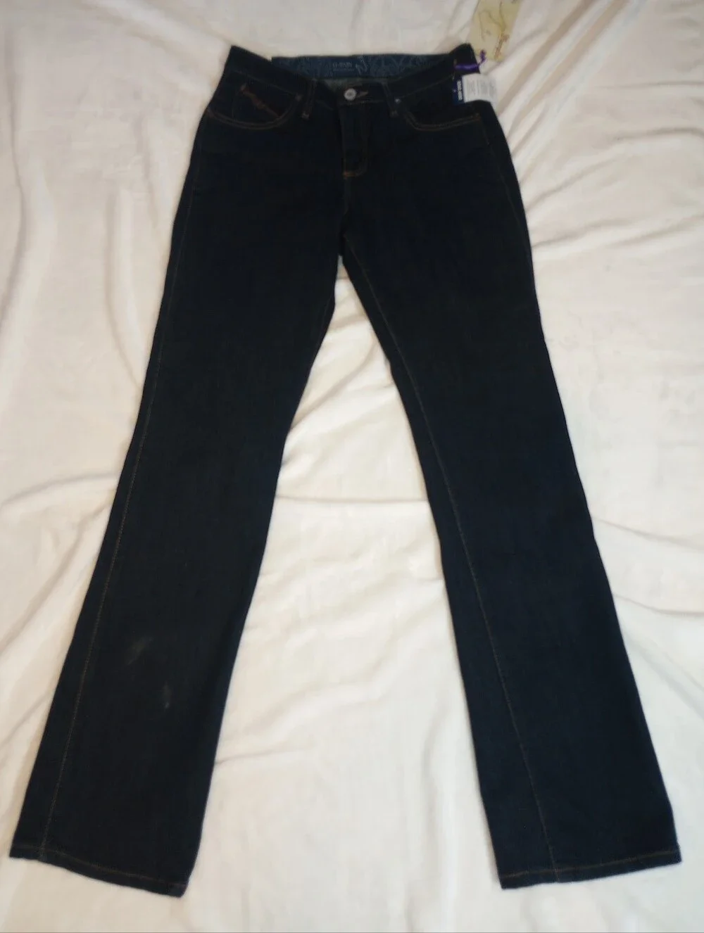 Wrangler Riding Jeans Deep Dyed Dark Denim Q Baby 5/6 X 34 Stretch NWT Western